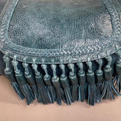 Jessica Simpson Teal Fringe Hobo Crossbody