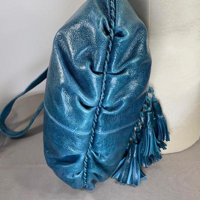 Jessica Simpson Teal Fringe Hobo Crossbody