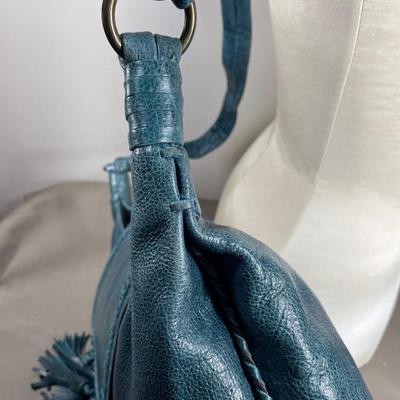 Jessica Simpson Teal Fringe Hobo Crossbody