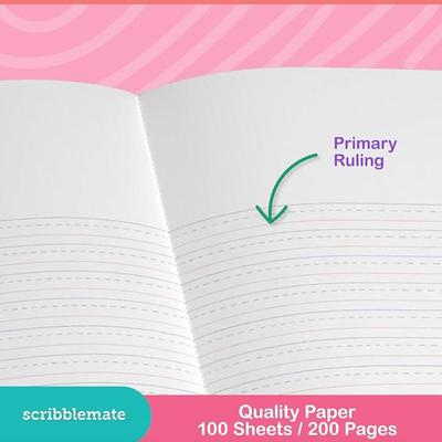 Primary Journal Grades K-2, primary composition notebook k-2, 3 Assorted Colors & Designs Primary Writing Journal, 100 Sheets/200...