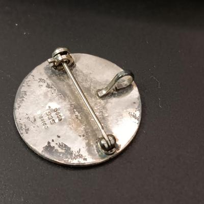 PREMIER DESIGN MULTI STONE BROOCH AND STERLING SILVER PIN