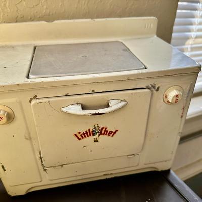Little Chef Vintage Mechanical /Electrical Metal child's toy