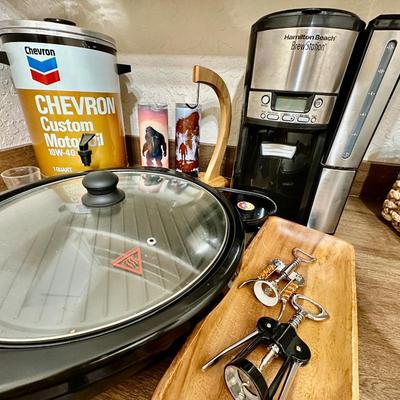 Chevron Advertising Coffee Maker Lot w/ Slow Cooker , & more