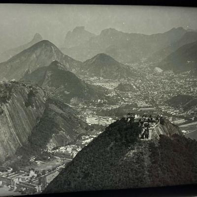antique BRAZIL & RIO DE JANEIRO 1920s MAGIC LANTERN SLIDES 