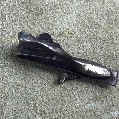vintage gun MEN'S SILVER DERRINGER PISTOL TIE CLIP CLASP 