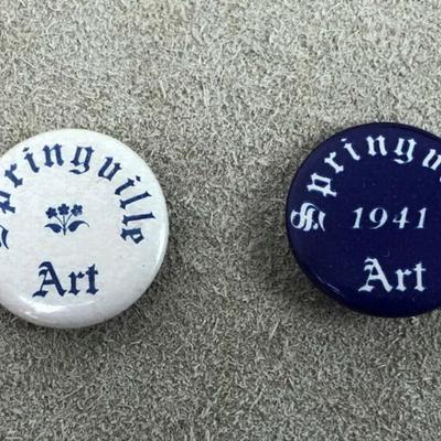 rare vintage SPRINGVILLE ART MUSEUM UTAH PINS c1941