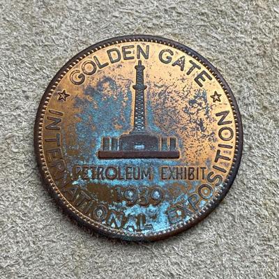GGIE SAN FRANCISCO GOLDEN GATE EXPOSITION PETROLEUM EXHIBIT TOKEN 1939