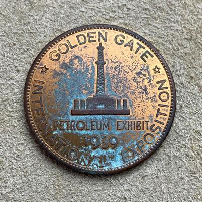 GGIE SAN FRANCISCO GOLDEN GATE EXPOSITION PETROLEUM EXHIBIT TOKEN 1939