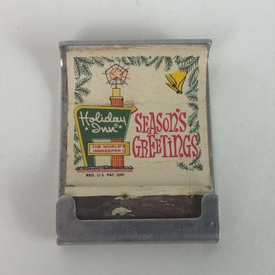 With an embossed hunting motif of ducks on the wing here is a vintage aluminum paper matchbook cover or matchsafe...2 1/8" by 1...