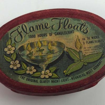 FLAME FLOATS Brand of Nacht-Lichte West Germany 1958 Import