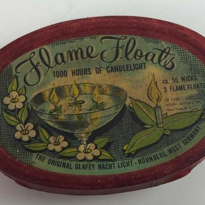 FLAME FLOATS Brand of Nacht-Lichte West Germany 1958 Import