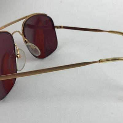 retro LOGO PARIS SEMI RIMLESS AVIATOR SUNGLASSES