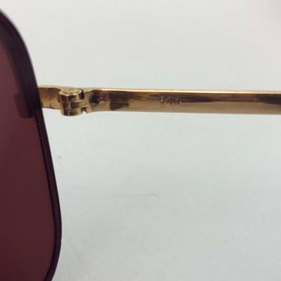 retro LOGO PARIS SEMI RIMLESS AVIATOR SUNGLASSES