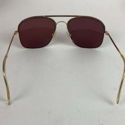 retro LOGO PARIS SEMI RIMLESS AVIATOR SUNGLASSES