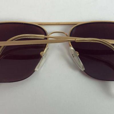 retro LOGO PARIS SEMI RIMLESS AVIATOR SUNGLASSES