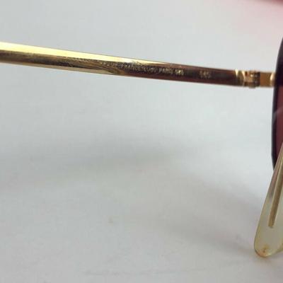 retro LOGO PARIS SEMI RIMLESS AVIATOR SUNGLASSES