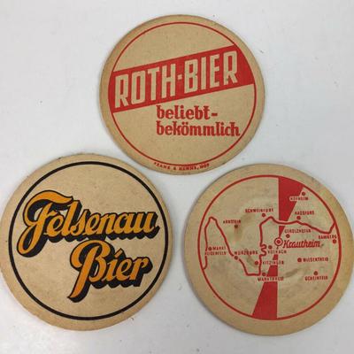 vintage GERMAN SWISS ADVERTISING BEER MATS COASTERS lot