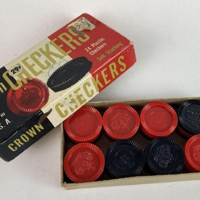 vintage WHITMAN CROWN CHECKERS SET 