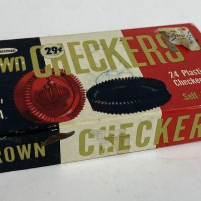 vintage WHITMAN CROWN CHECKERS SET 