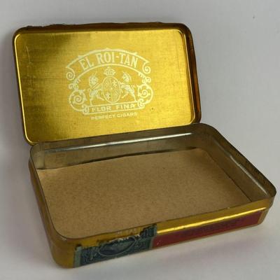 EL ROI TAN SMALL CIGAR TIN c1920