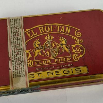 EL ROI TAN SMALL CIGAR TIN c1920