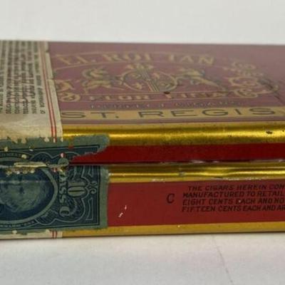 EL ROI TAN SMALL CIGAR TIN c1920