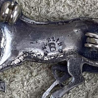 Vintage Beau Sterling Silver Horse & Foal Brooch Pin