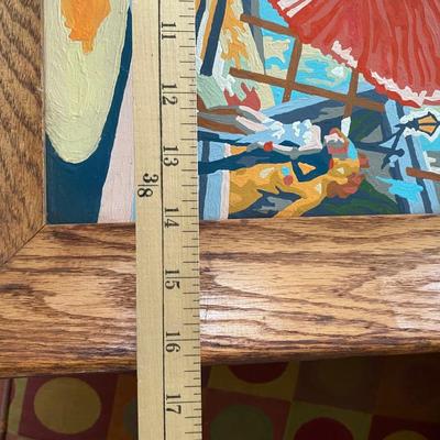 Vintage can can dancer paint by numbers painting