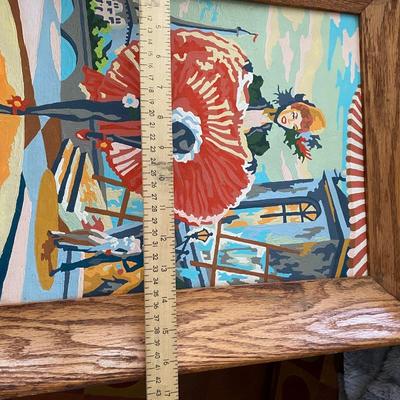 Vintage can can dancer paint by numbers painting