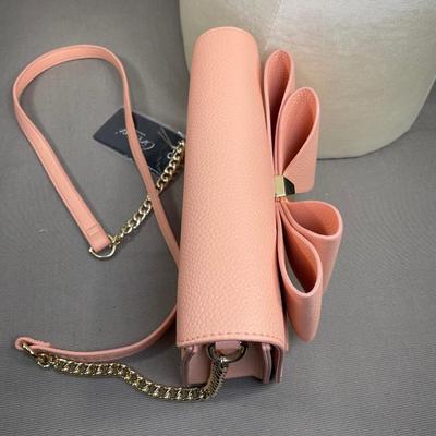 Peach Bow Crossbody Handbag NEW!
