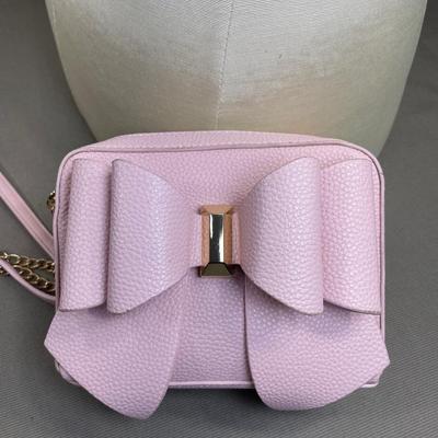 Candy Pink Bow Crossbody Handbag NEW