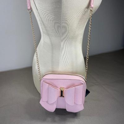 Candy Pink Bow Crossbody Handbag NEW