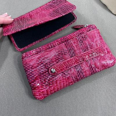 Pink Snake Card holder Wallet