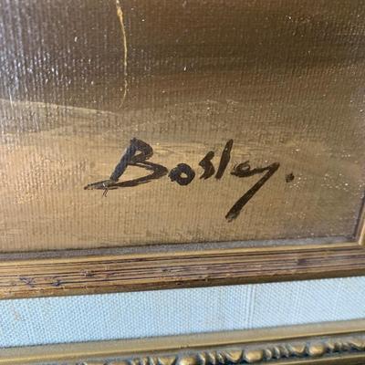 Large Oil On Canvas Signed Floral Art Gold Gilt Frame