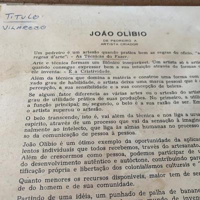 Joao Olibio Framed Vintage Veneer Art