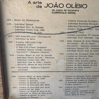 Joao Olibio Framed Vintage Veneer Art