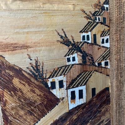 Joao Olibio Framed Vintage Veneer Art