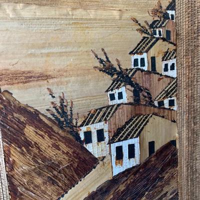 Joao Olibio Framed Vintage Veneer Art