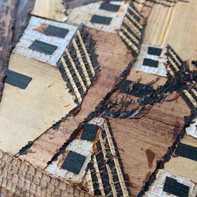 Joao Olibio Framed Vintage Veneer Art