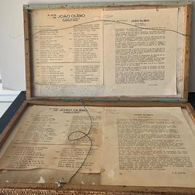 Joao Olibio Framed Vintage Veneer Art