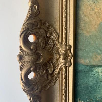Vintage Oil On Canvas Signed J Van Dijck? Early Fancy Frame