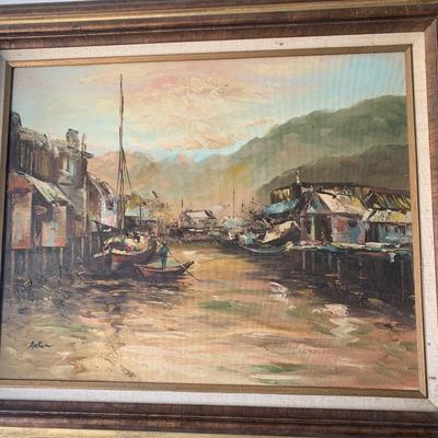 Large Oil On Canvas Signed / Framed