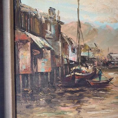 Large Oil On Canvas Signed / Framed