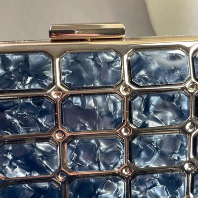 Gold Tone metal Clutch NEW!