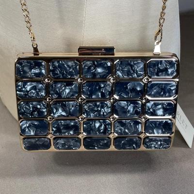 Gold Tone metal Clutch NEW!