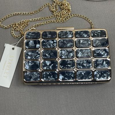Gold Tone metal Clutch NEW!