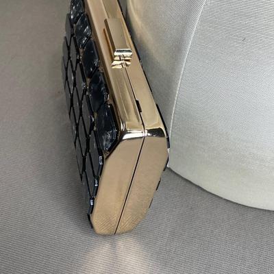 Gold Tone metal Clutch NEW!