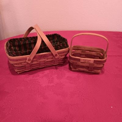 2 CHRISTMAS COLLECTION LONGABERGER BASKETS