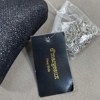 Black Shimmer hard case Clutch NEW!