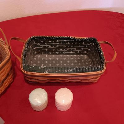 2 LONGABERGER BASKETS, PARTYLITE CANDLES AND MORE
